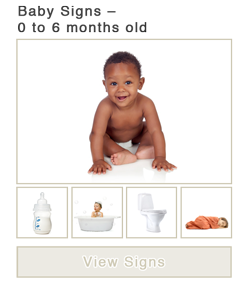 Baby Signs - 0 to 6 months old Wordlist