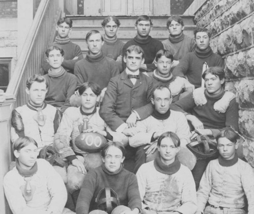 Paul Hubbard and the 1900 football team at Kansas School for the Deaf
