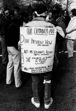 Deaf President Now Protest Demands