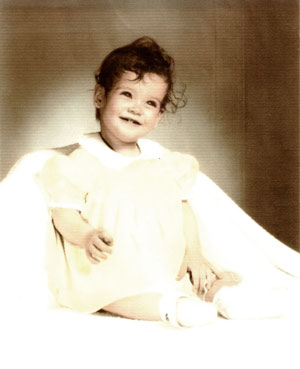 Debbie Wright as a baby.