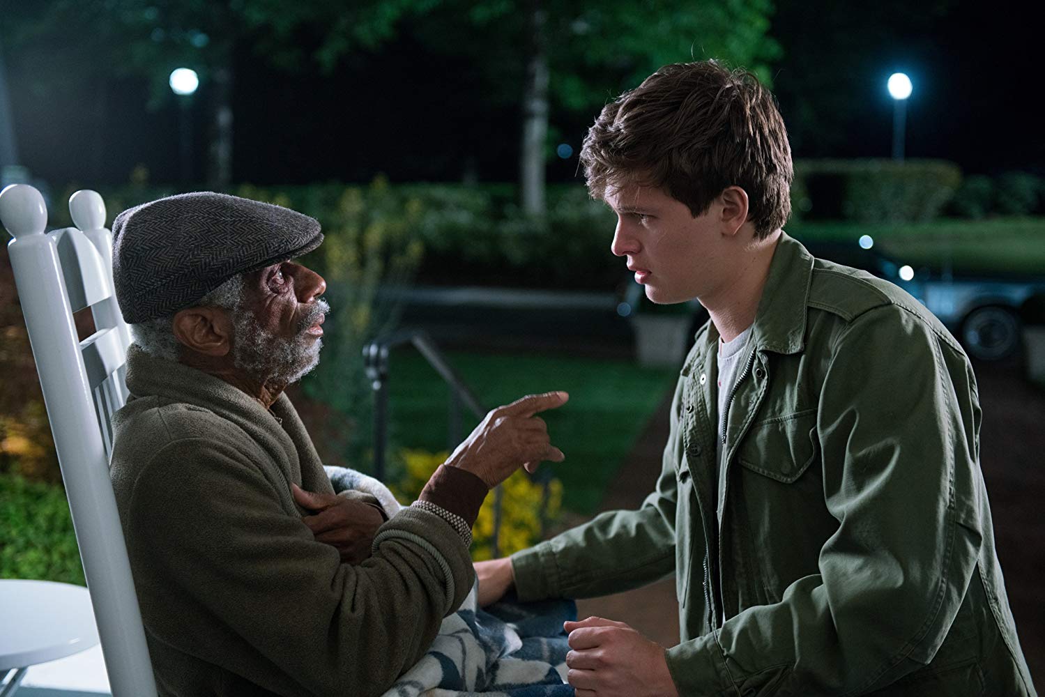 CJ Jones and Ansel Elgort in Baby Driver