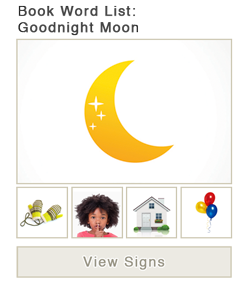 View word list of ASL signs for the book Goodnight Moon