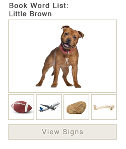 View word list of ASL signs for the book Little Brown