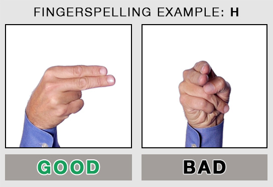 Fingerspelling Example: H