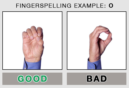 Fingerspelling Example: O