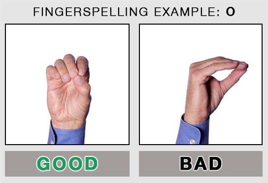 Fingerspelling Example: O
