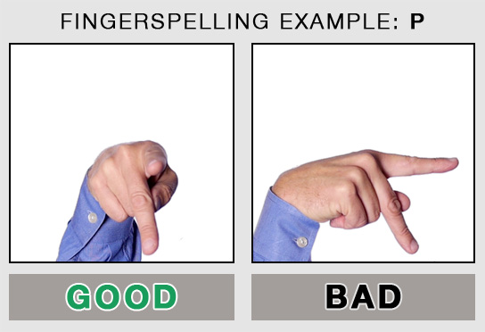 Fingerspelling Example: P