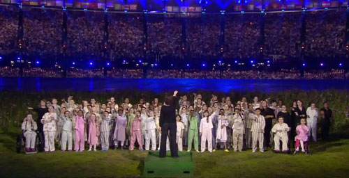 Kaos Signing Choir and Deaf Percussionist Evelyn Glennie are highlights from the Olympic Opening Ceremony