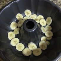Banana step for Banana Monkey Bread