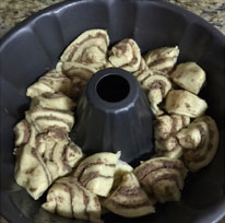 Dough step for Banana Monkey Bread