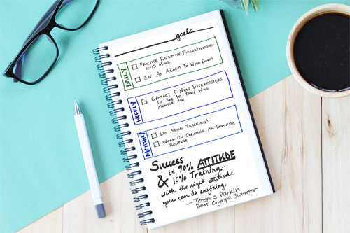 Set daily, weekly, and monthly goals