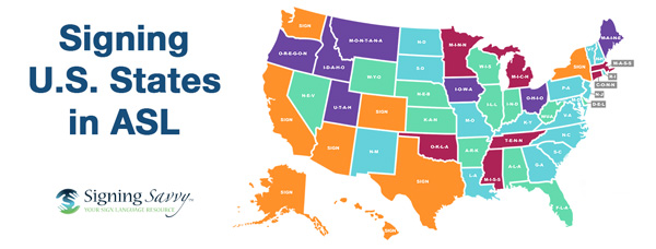 Signing U.S. States in ASL