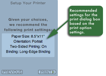 print recommendations